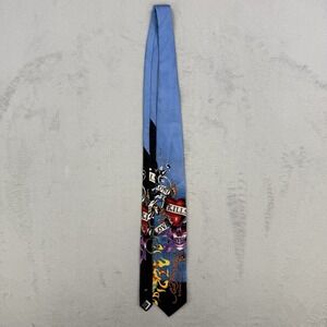 Ed Hardy Tie Necktie by‎ Christian Audigier LOVE KILLS SLOWLY Skull Fire Silk